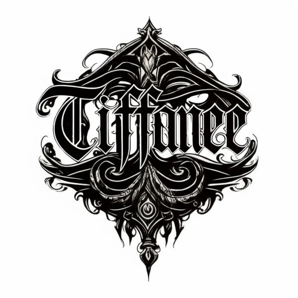 Tiffanee Gothic Name Tattoo Design