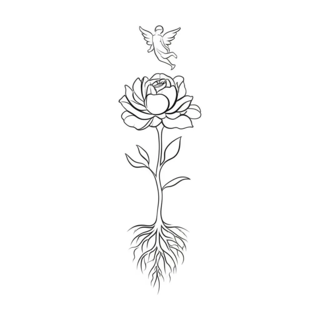 Minimalist Flower with Angel Tattoo: Meaning & Inspiration Minimalist Flower with Angel Tattoo: Meaning & Inspiration