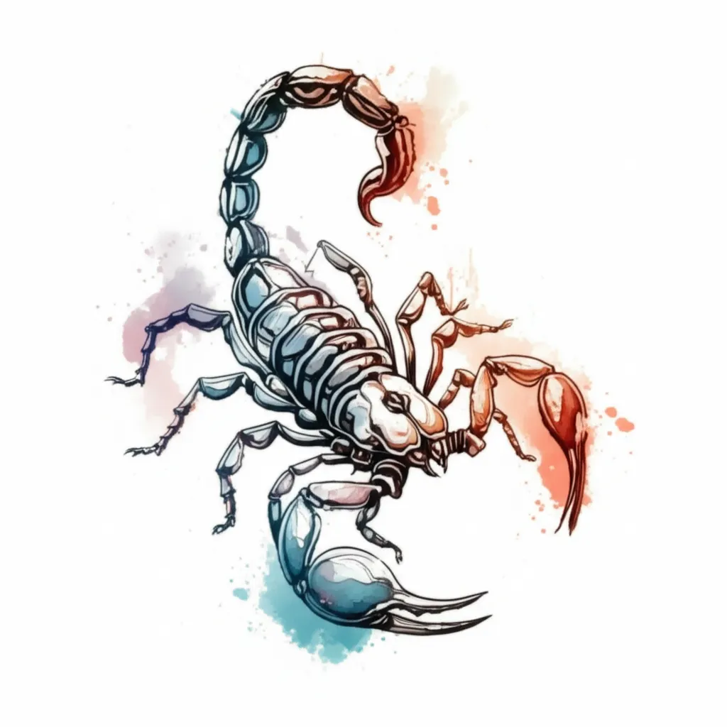 Watercolor Scorpion Tattoo Design: Meaning and Ideas Watercolor Scorpion Tattoo Design: Meaning and Ideas