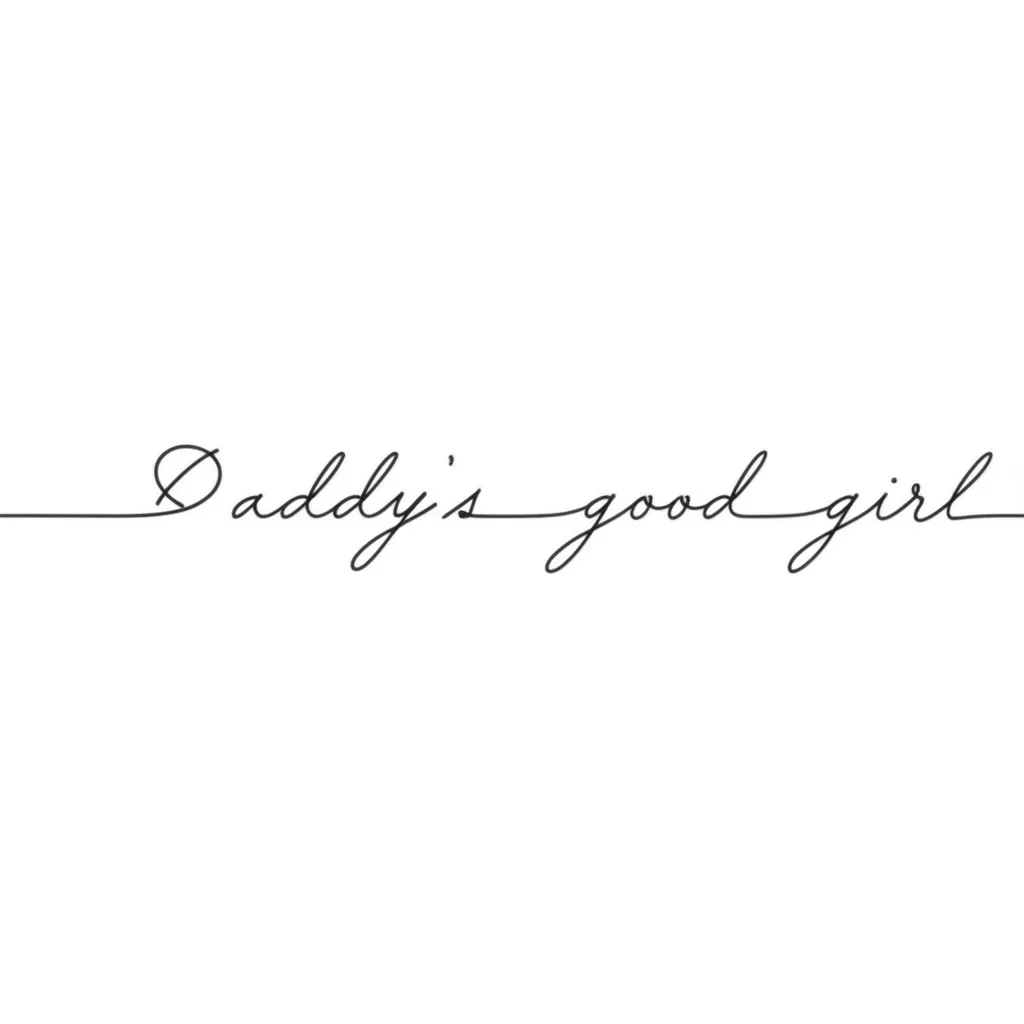 Daddy's Good Girl Minimalist Tattoo Design