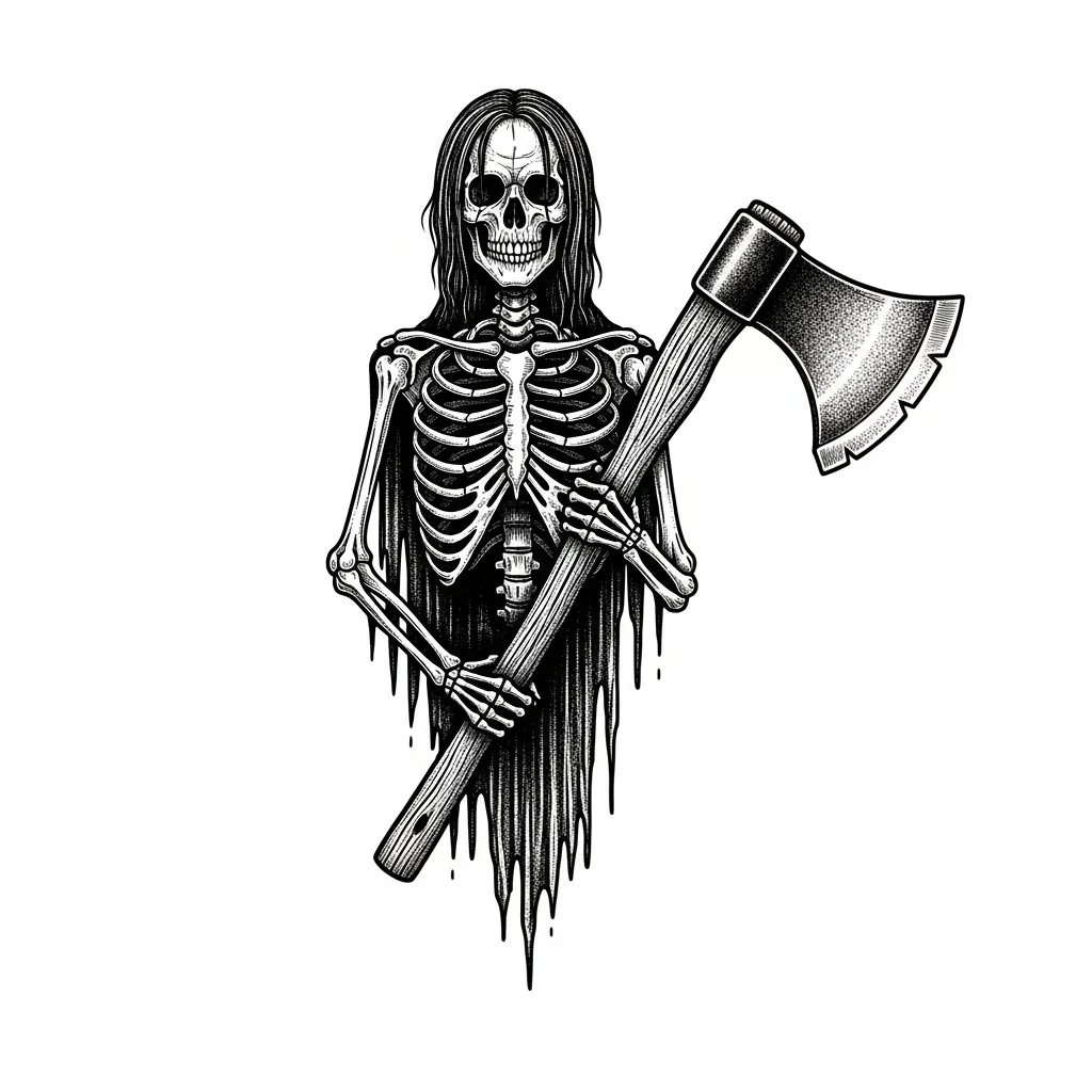 Gothic Hatchet Man Tattoo Design Gothic Hatchet Man Tattoo Design