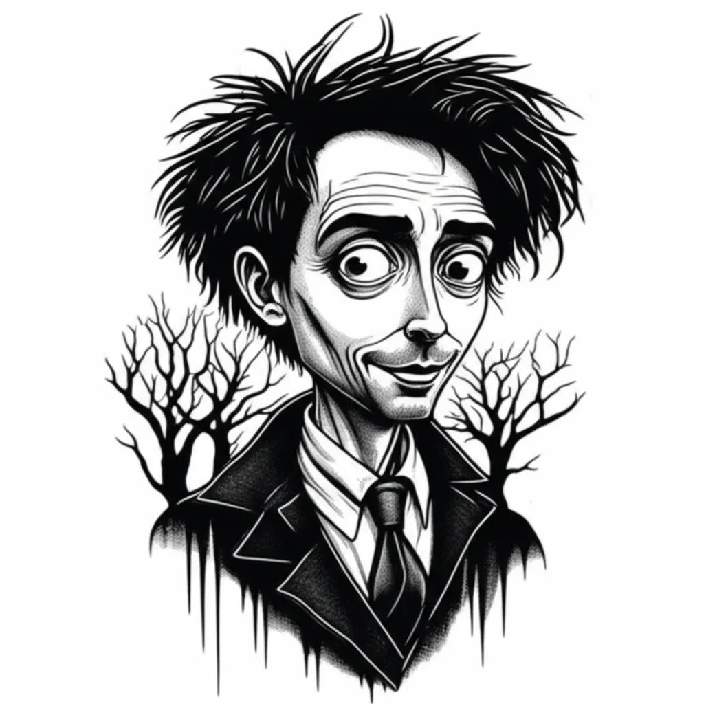 Tim Burton Gothic Tattoo Design