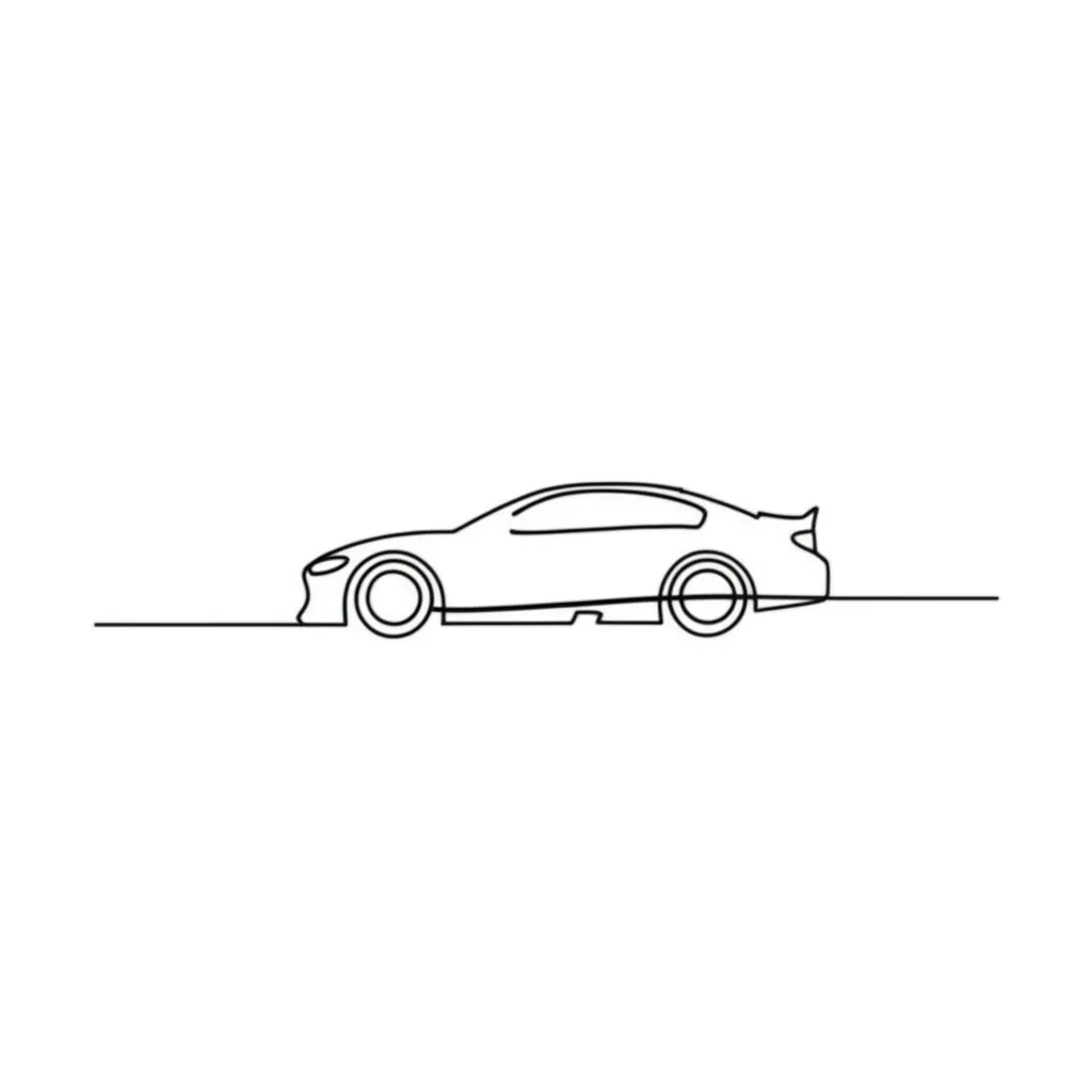 Minimalist NASCAR Tattoo Design Idea