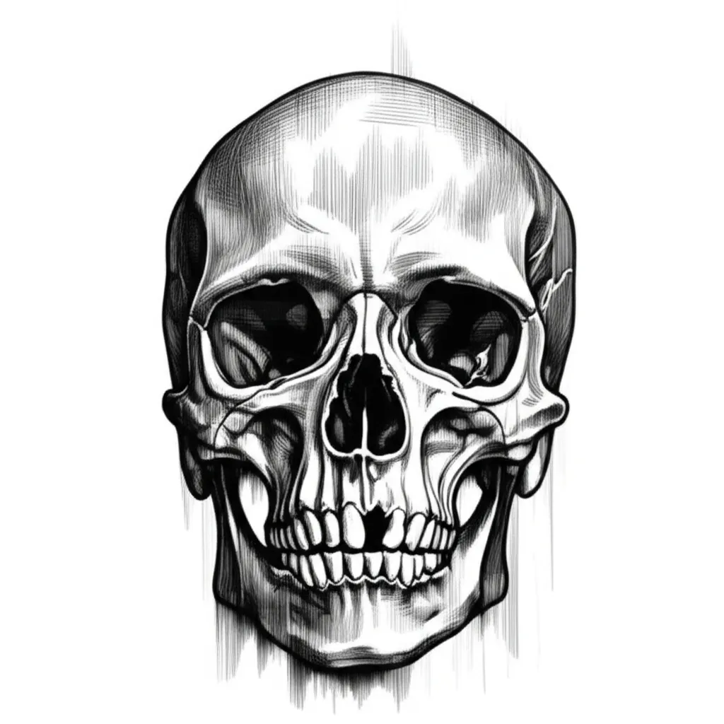 Illustrative Skull Sleeve Tattoo for Men