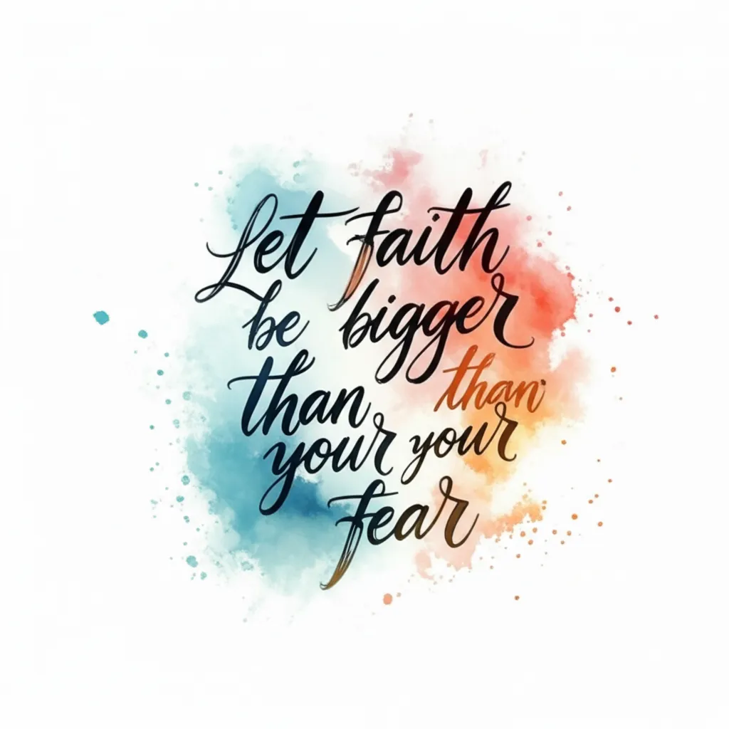 Faith Over Fear Watercolor Tattoo Design Faith Over Fear Watercolor Tattoo Design