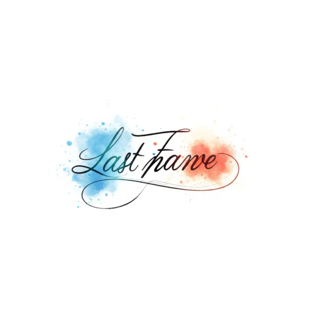 Last Name with Forever Symbol Watercolor Tattoo Design