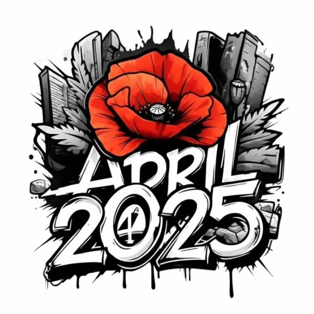 April 4th 2025 Poppy Flower Graffiti Tattoo for Remembrance April 4th 2025 Poppy Flower Graffiti Tattoo for Remembrance