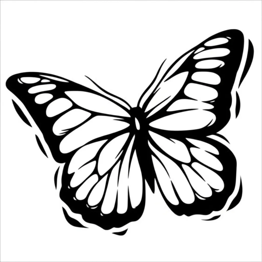 Butterfly Graffiti Tattoo with Birthday Inscription - Unique Design Butterfly Graffiti Tattoo with Birthday Inscription - Unique Design