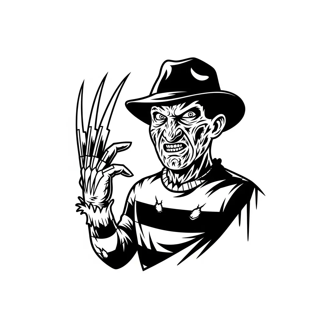 Freddy Krueger Graffiti Tattoo Design