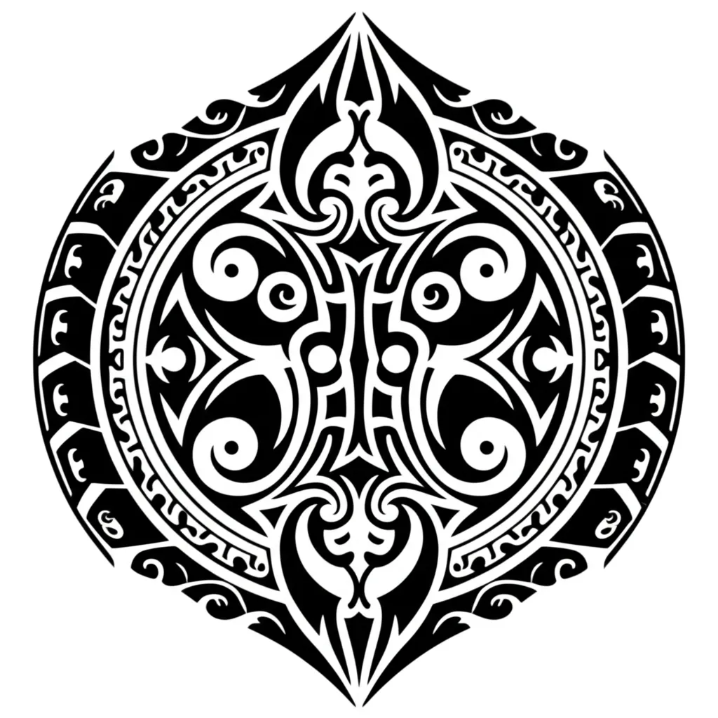 Iroquois Arm Band Tattoo with Skydomes and Linework - Tribal Style Iroquois Arm Band Tattoo with Skydomes and Linework - Tribal Style