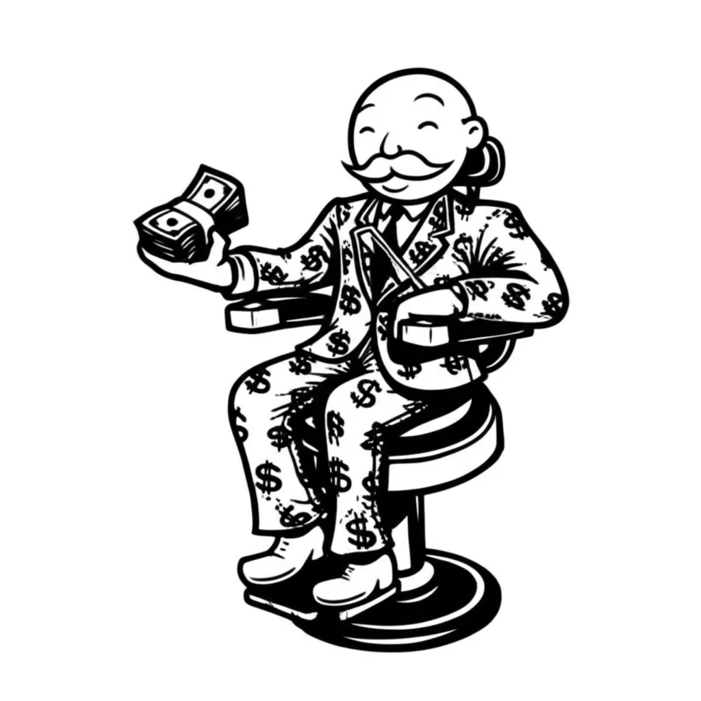 Monopoly Man Barber Graffiti Tattoo Design Monopoly Man Barber Graffiti Tattoo Design