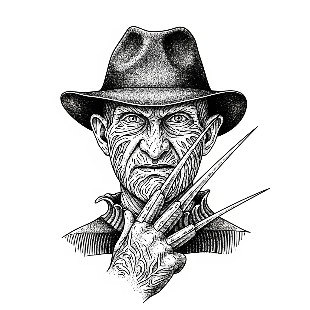Freddy Krueger Gothic Tattoo Design