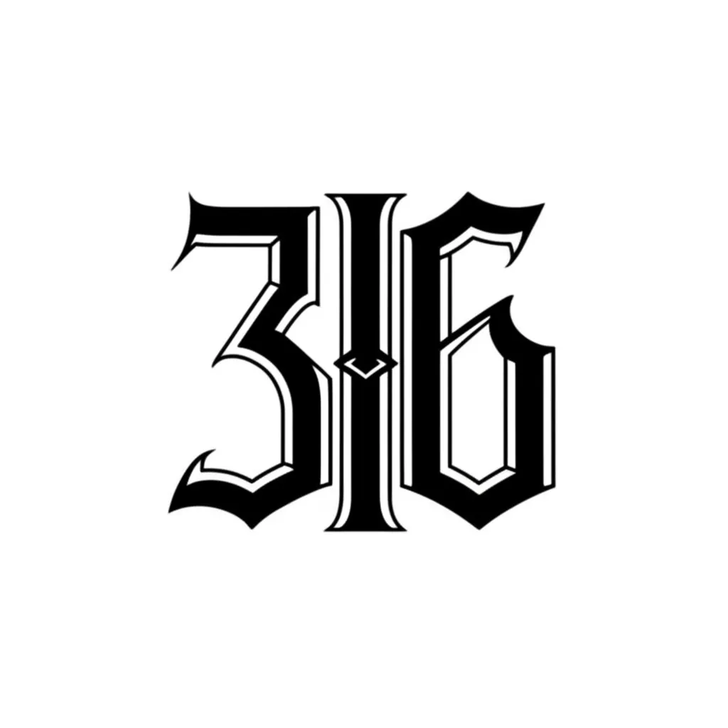 Evangelion 316 Blackwork Tattoo Design