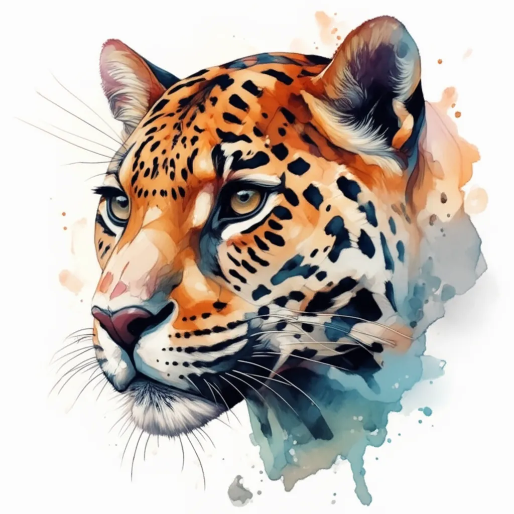 Watercolor Jaguar Tattoo: A Striking and Symbolic Design