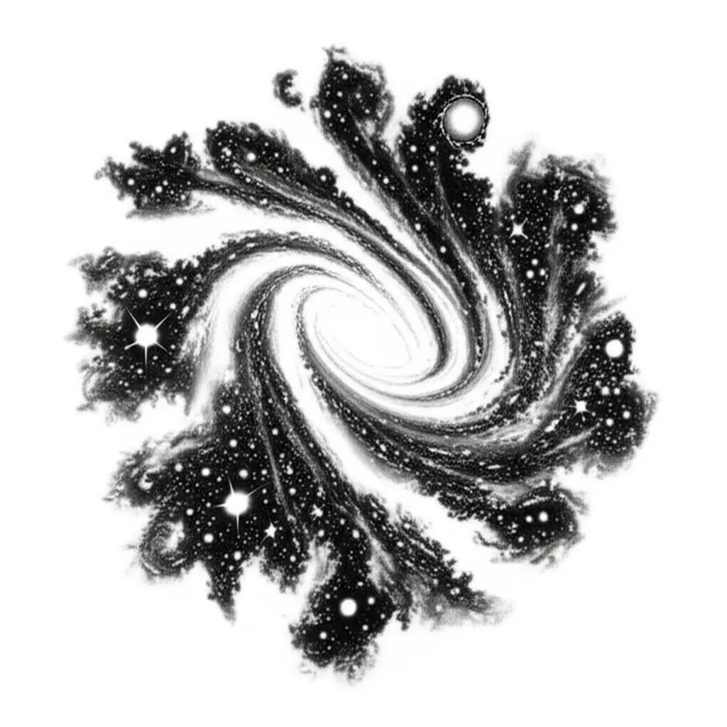 Illustrative Galaxy Tattoo Design: Explore Cosmic Ink Ideas Illustrative Galaxy Tattoo Design: Explore Cosmic Ink Ideas