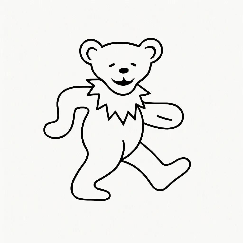 Minimalist Dead Bear Tattoo Design Minimalist Dead Bear Tattoo Design