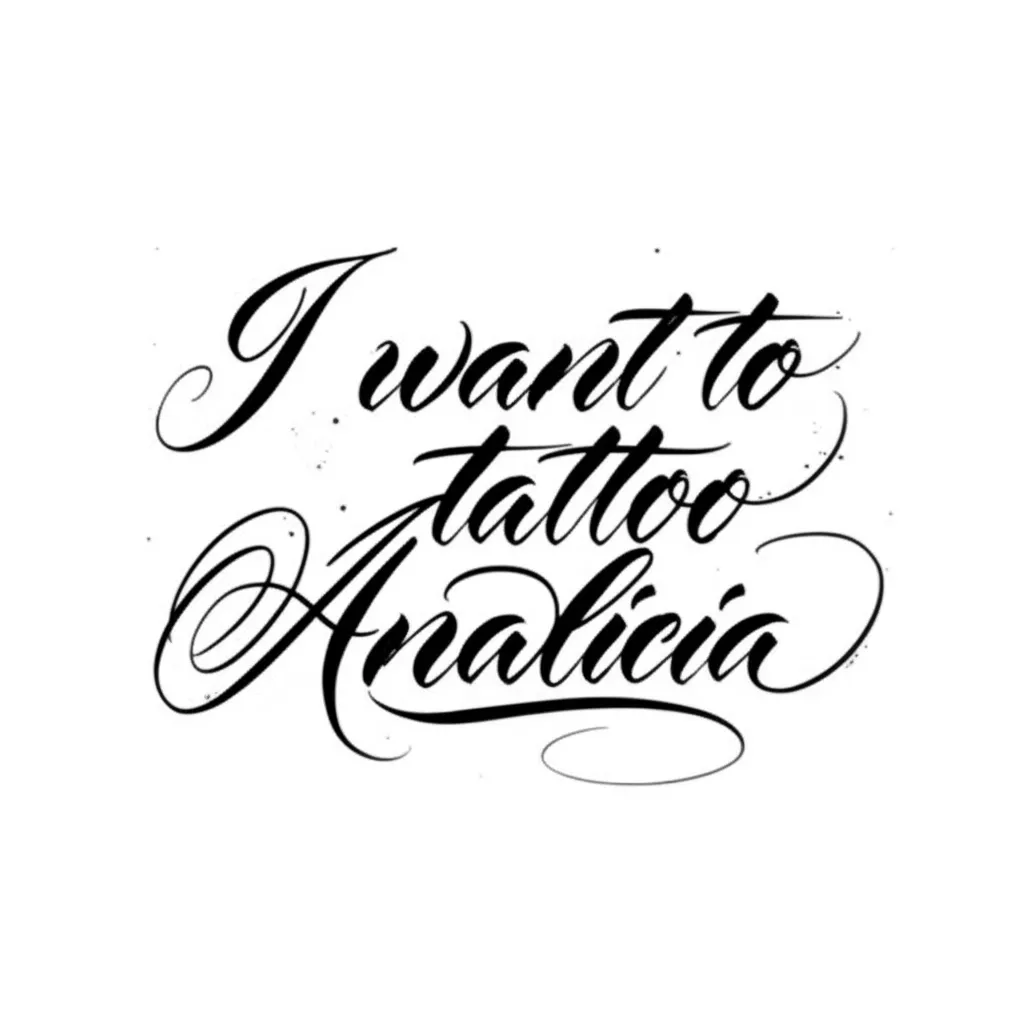 Analicia Calligraphy Tattoo Design