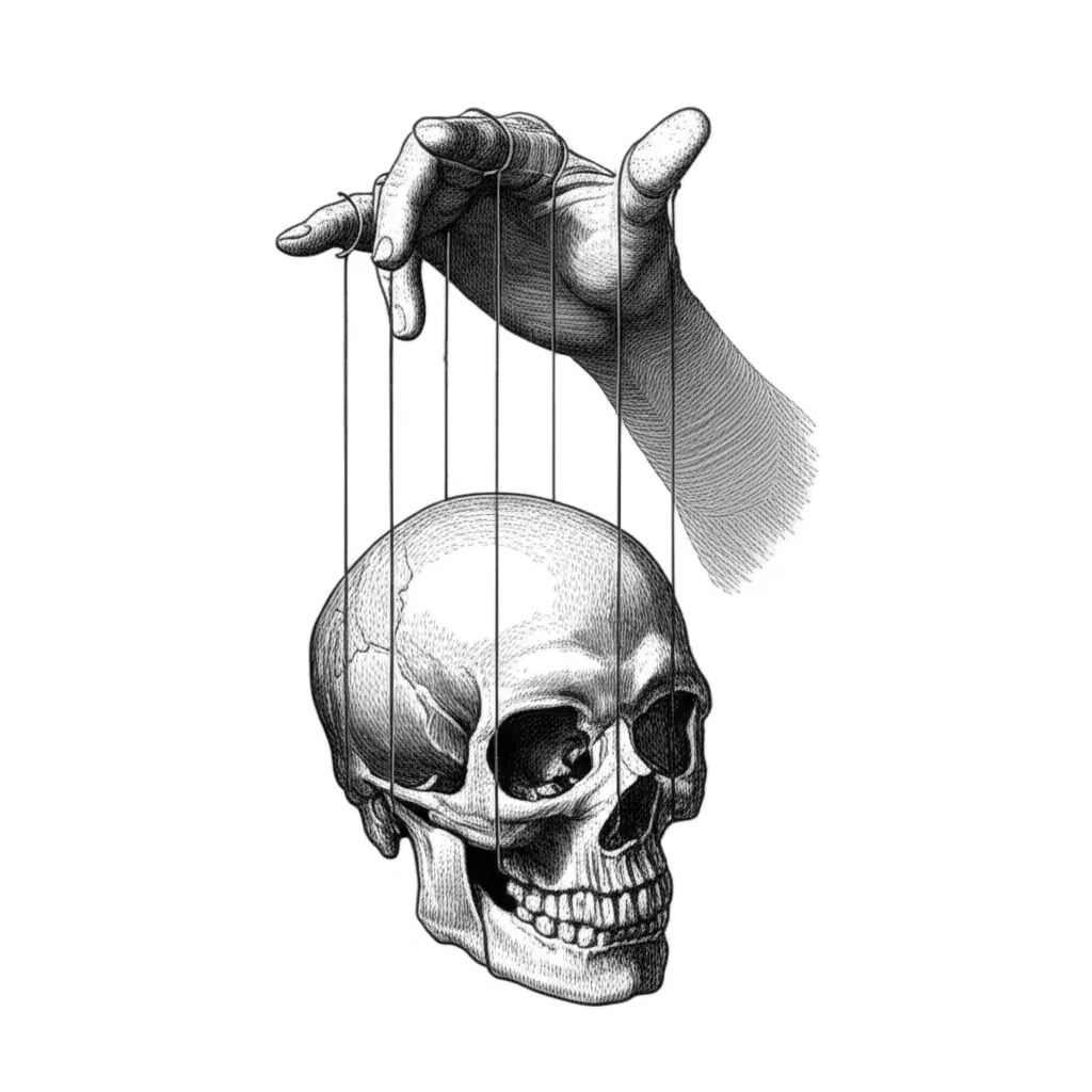 Skull Puppet Master Tattoo: Illustrative Design & Meaning Skull Puppet Master Tattoo: Illustrative Design & Meaning