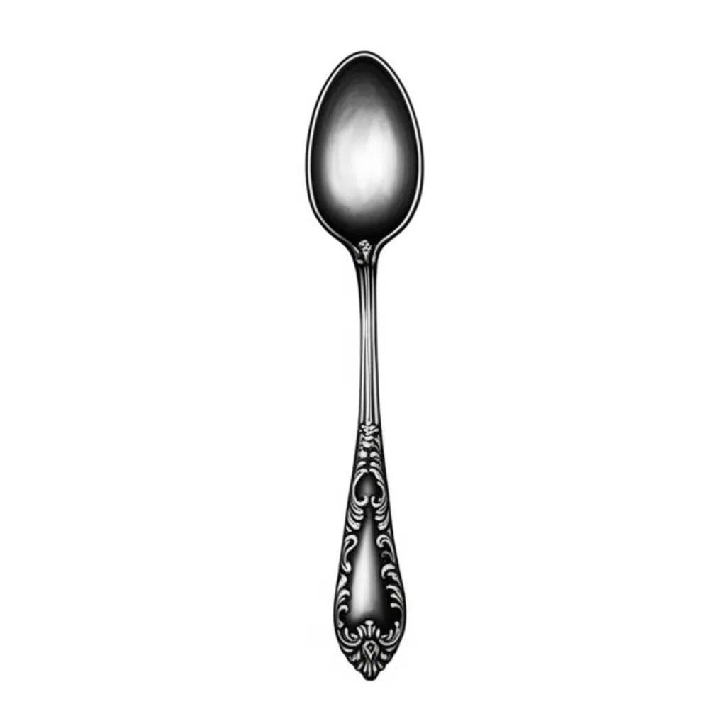 Vintage Spoon Realism Tattoo Idea