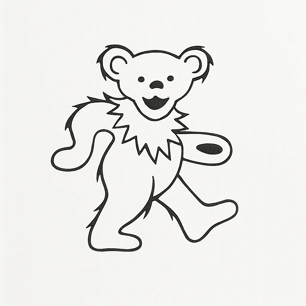 Minimalist Dead Bear Tattoo Design Minimalist Dead Bear Tattoo Design