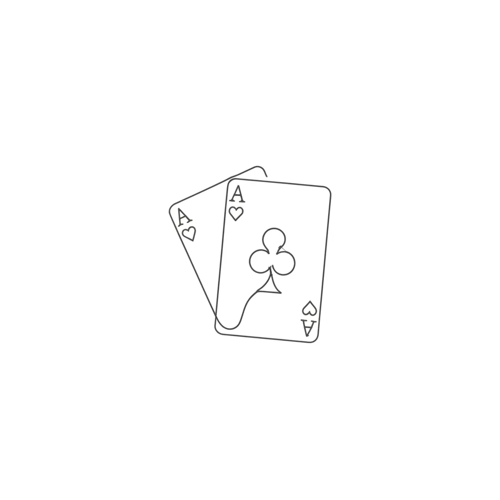 Minimalist Gambling Tattoo: Ace of Clubs Design