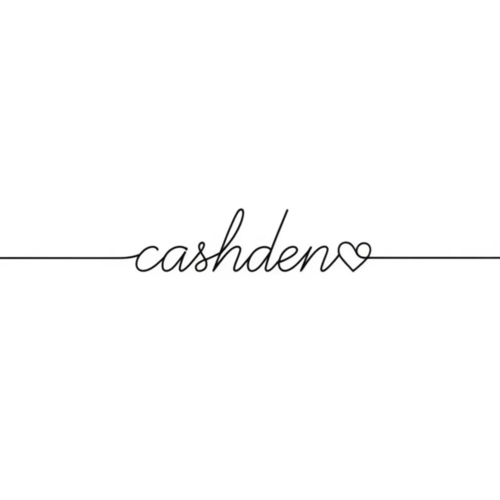 Cashden Name Tattoo with Heart - Minimalist Design Cashden Name Tattoo with Heart - Minimalist Design