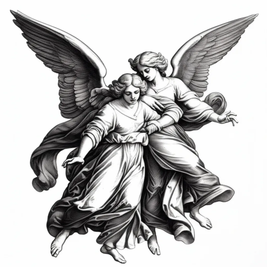 Illustrative Angel Tattoo Design Ideas Illustrative Angel Tattoo Design Ideas