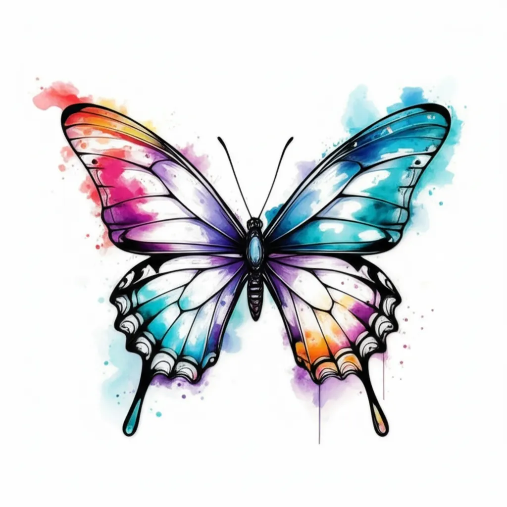 Watercolor Butterfly Tattoo Design: Meaning and Ideas Watercolor Butterfly Tattoo Design: Meaning and Ideas