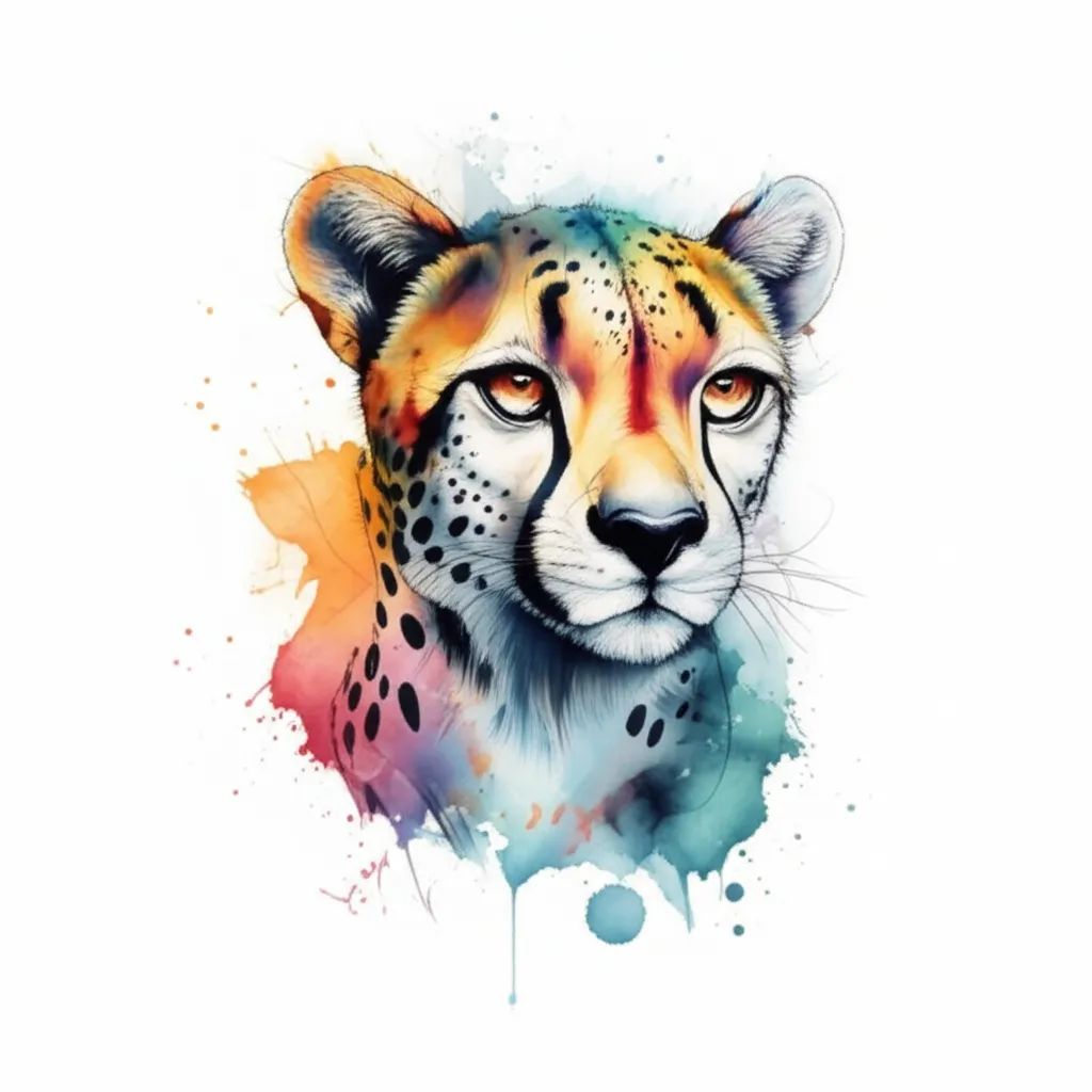 Watercolor Cheetah Tattoo: A Vibrant and Unique Design