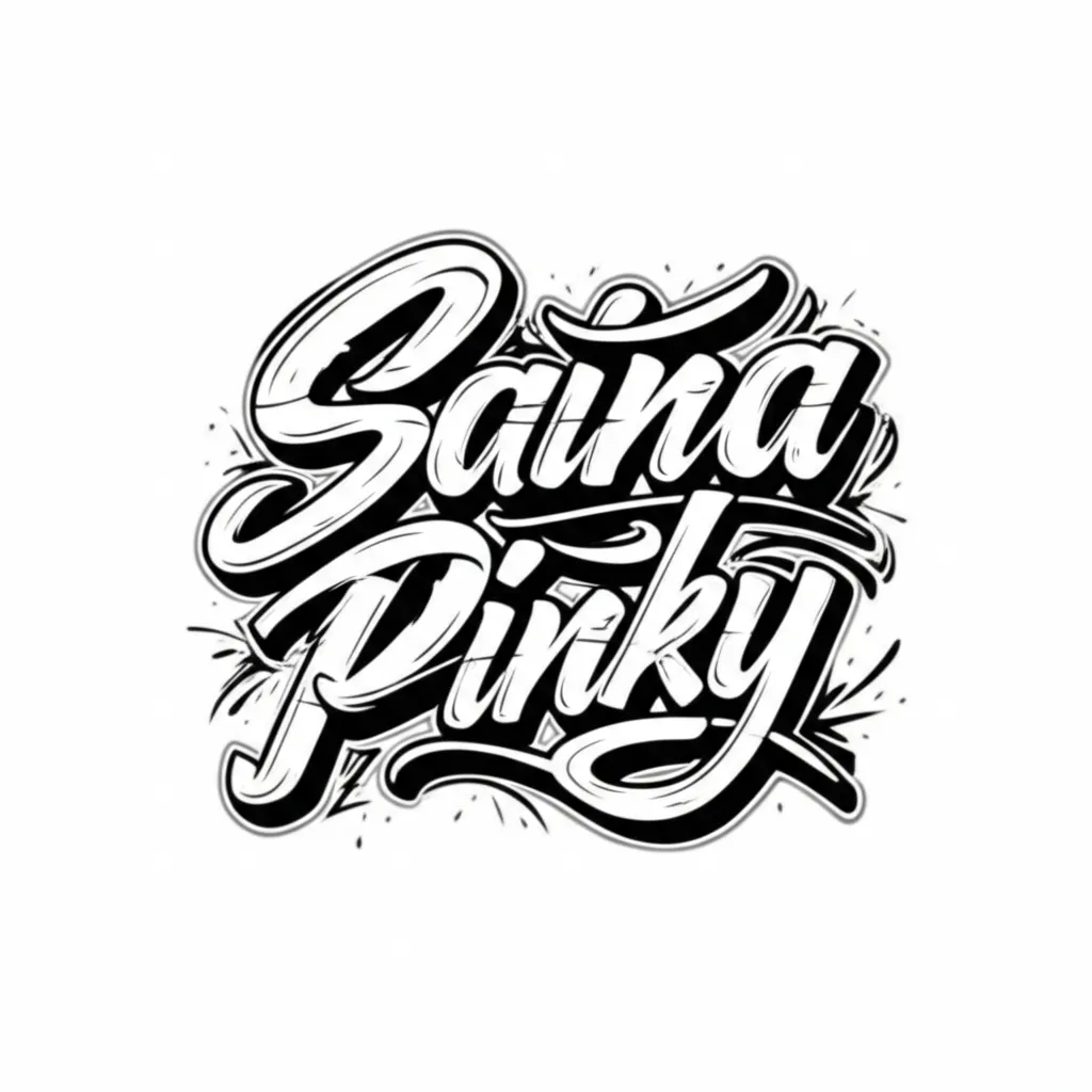 Saina and Pinky Graffiti Tattoo Design