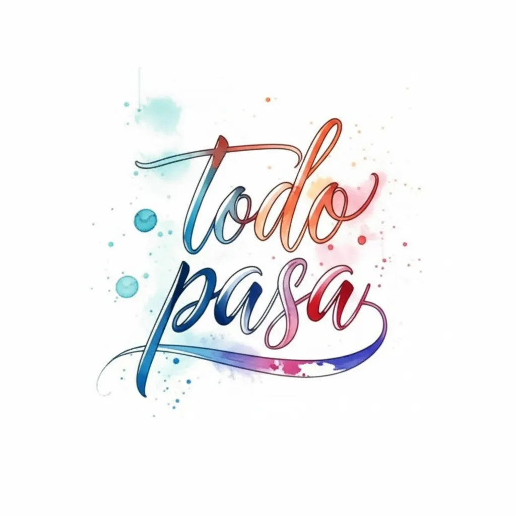 Todo Pasa Watercolor Tattoo Design - Meaning & Ideas