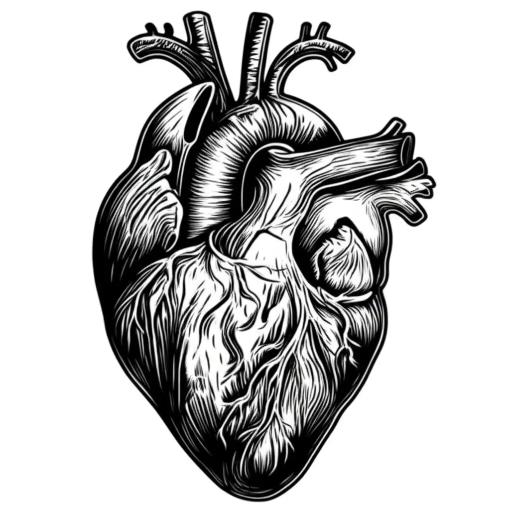Scared Heart Gothic Tattoo Design