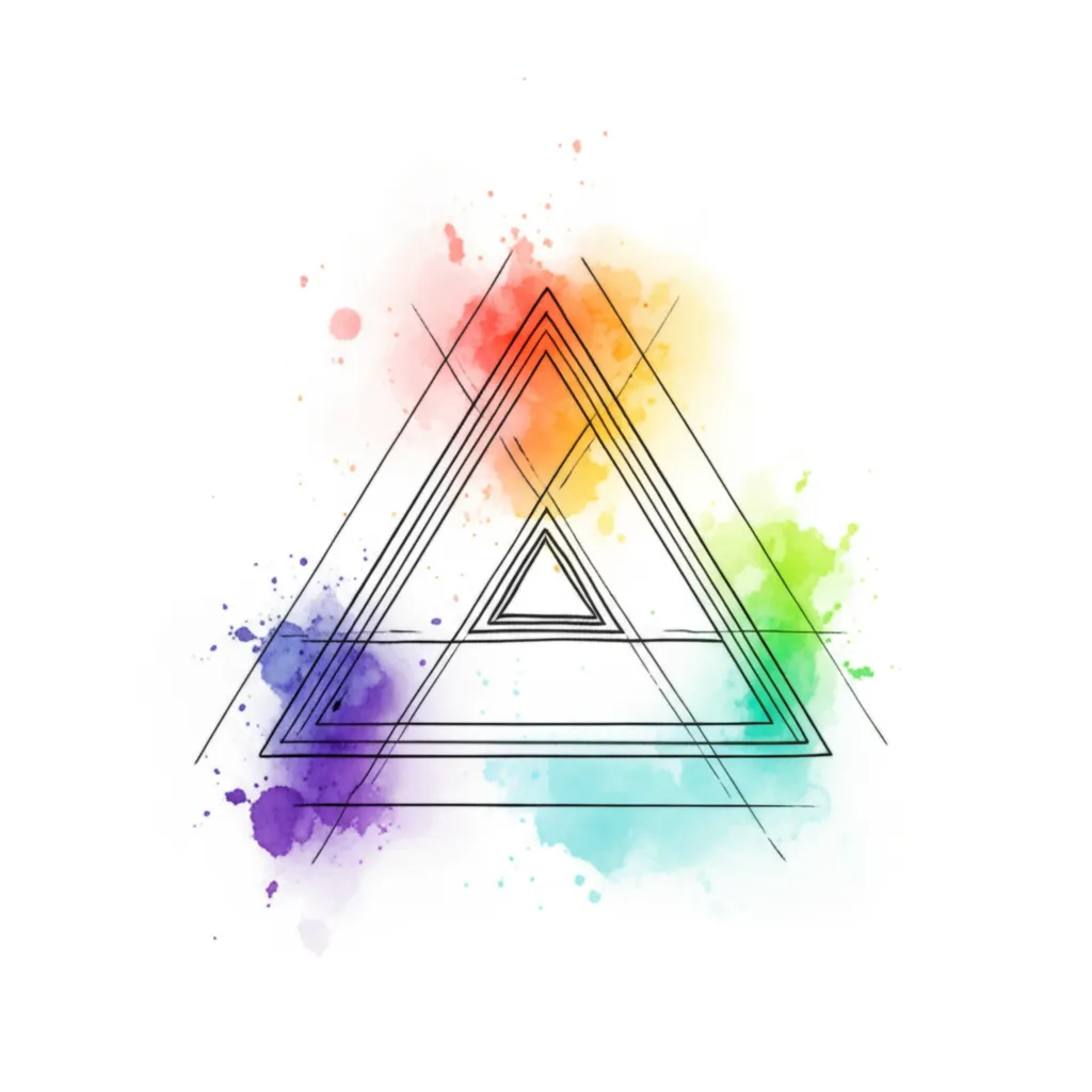 Watercolor Triangle Tattoo Design Watercolor Triangle Tattoo Design