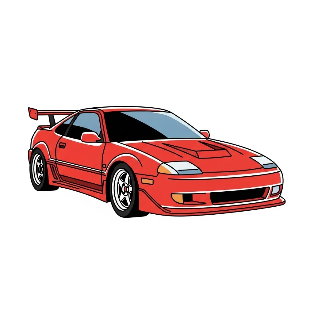Anime Turbo Car Tattoo Design