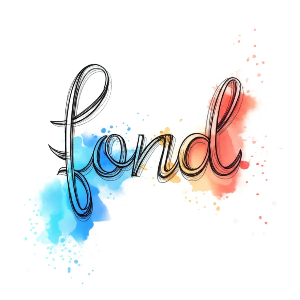 Fond Watercolor Tattoo Design Idea