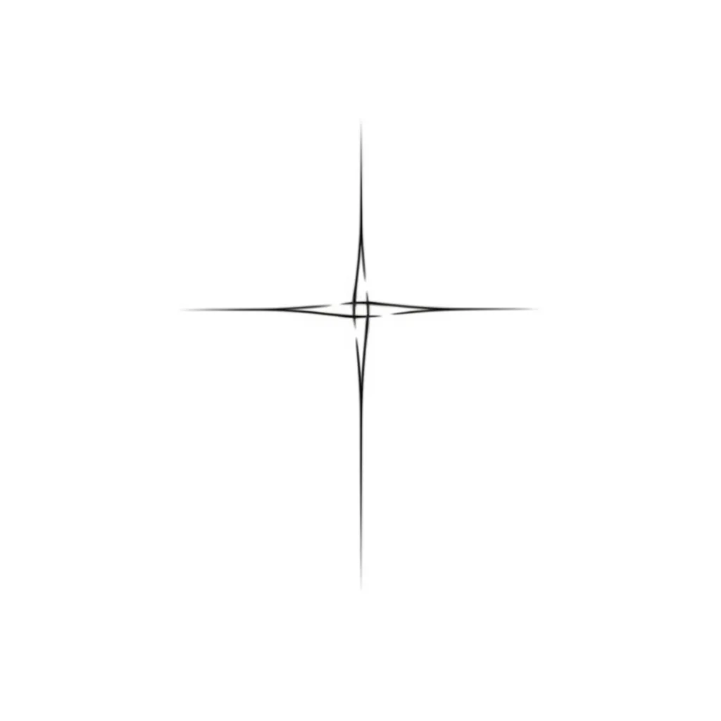 Minimalist Western Cross Tattoo Design Minimalist Western Cross Tattoo Design