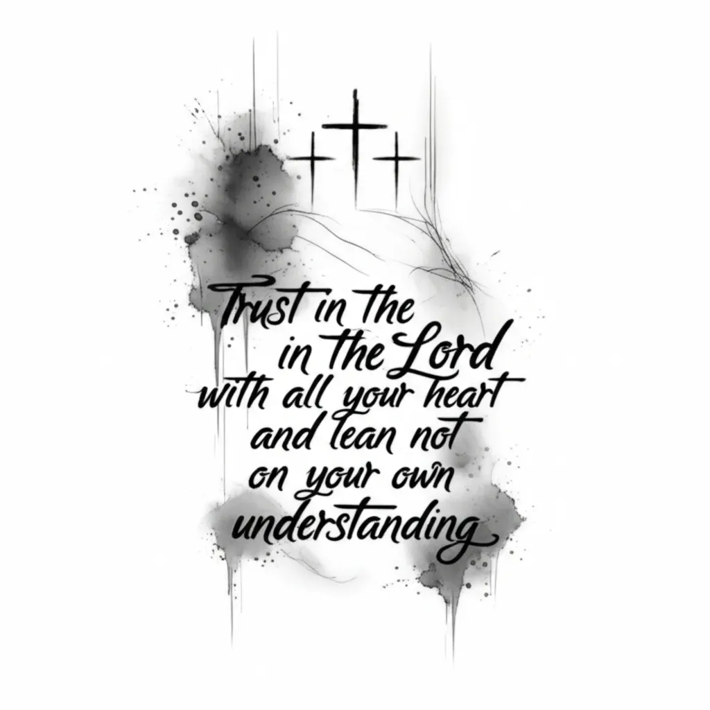 Trust in the Lord Forearm Tattoo with Crosses - Meaning & Designs Trust in the Lord Forearm Tattoo with Crosses - Meaning & Designs