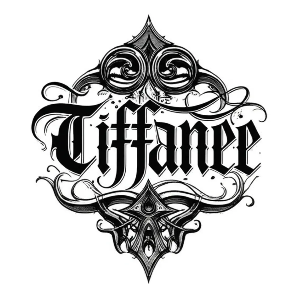 Tiffanee Gothic Name Tattoo Design