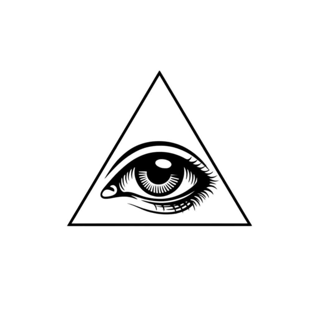 Minimalist Triangle Eye Tattoo Design Minimalist Triangle Eye Tattoo Design