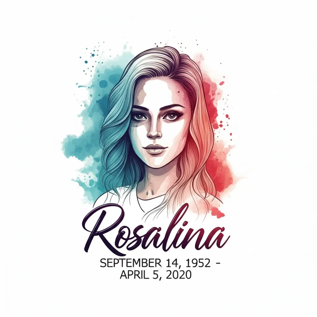 Rosalina Memorial Watercolor Tattoo Design