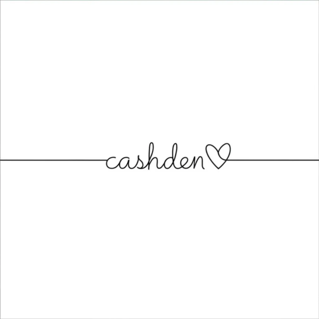 Cashden Name with Heart Minimalist Tattoo Design Cashden Name with Heart Minimalist Tattoo Design