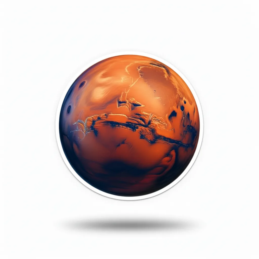 3D Mars Tattoo Design: Explore the Red Planet on Your Skin