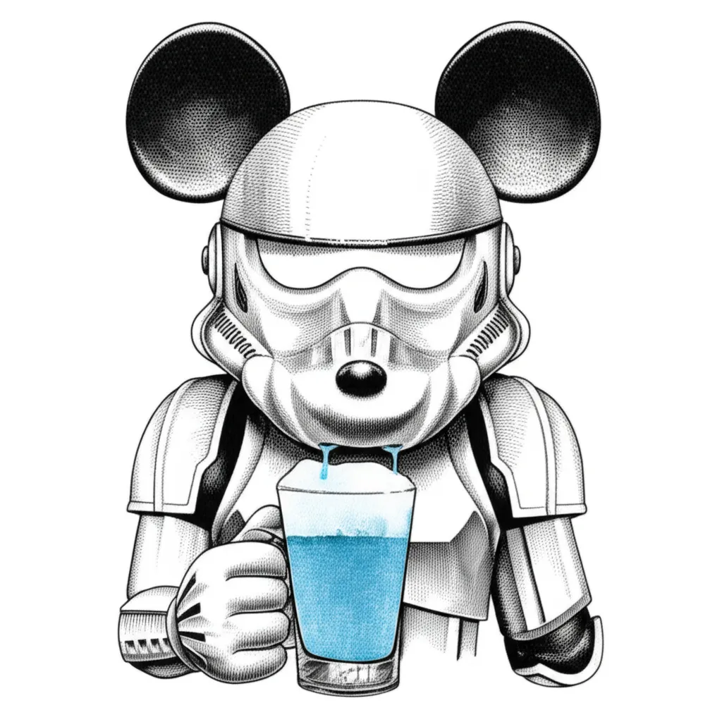 Mickey Mouse Stormtrooper Blue Milk Mashup Tattoo Idea