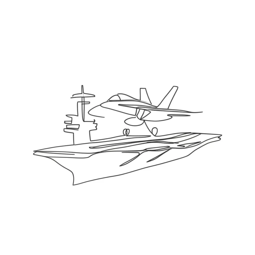 Minimalist F-18 Fighter Jet Landing Tattoo Design Minimalist F-18 Fighter Jet Landing Tattoo Design