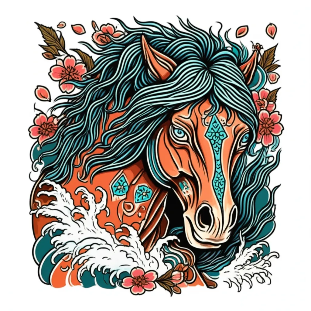 Japanese Traditional Horse Tattoo: Country, Freedom & Western Japanese Traditional Horse Tattoo: Country, Freedom & Western