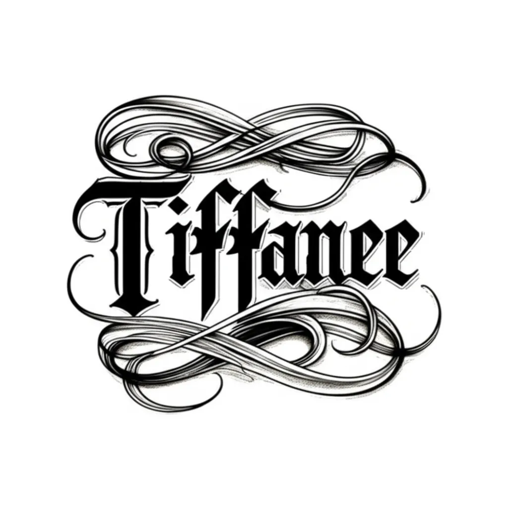 Tiffanee Gothic Name Tattoo Design