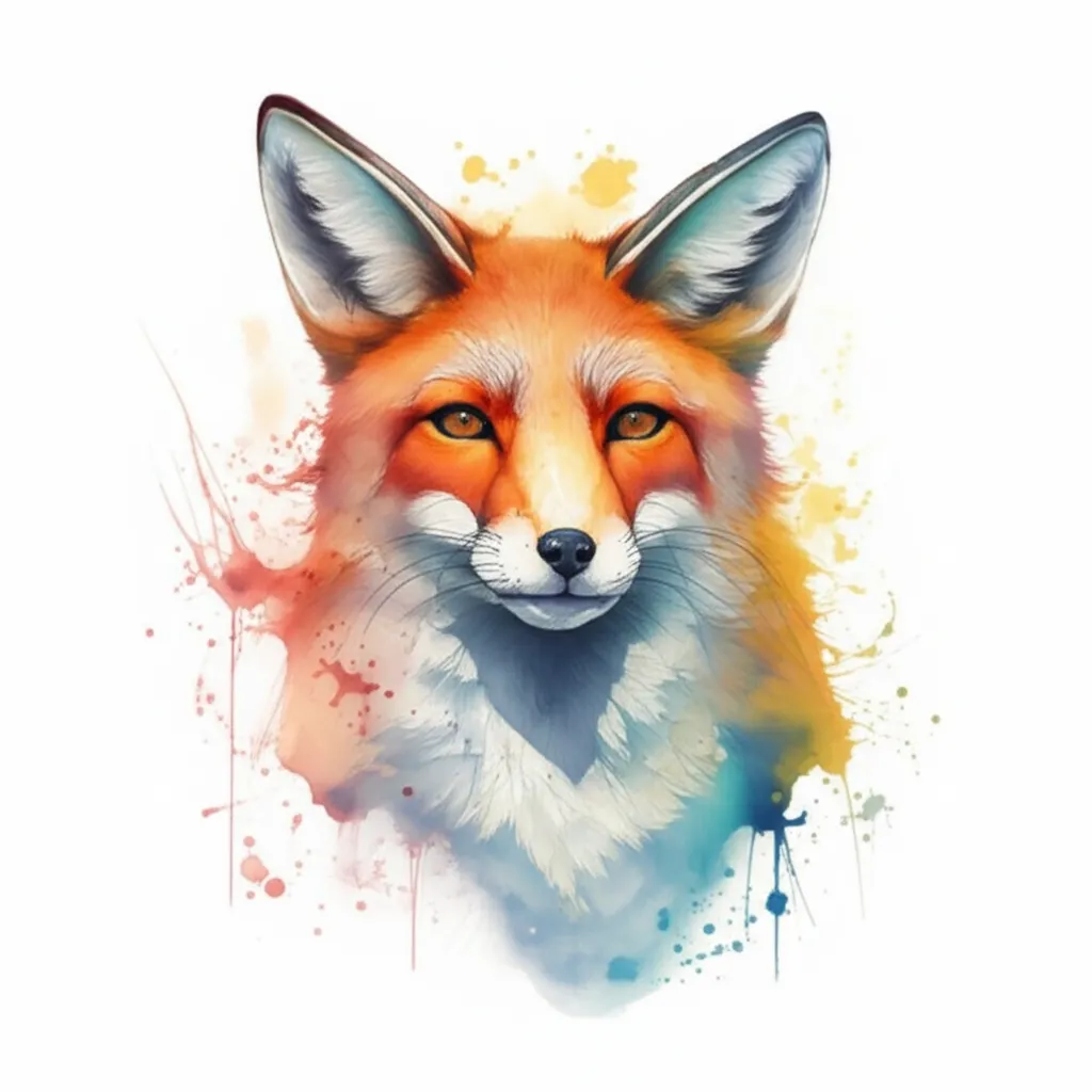 Watercolor Fox Tattoo Design: A Vibrant and Artistic Choice