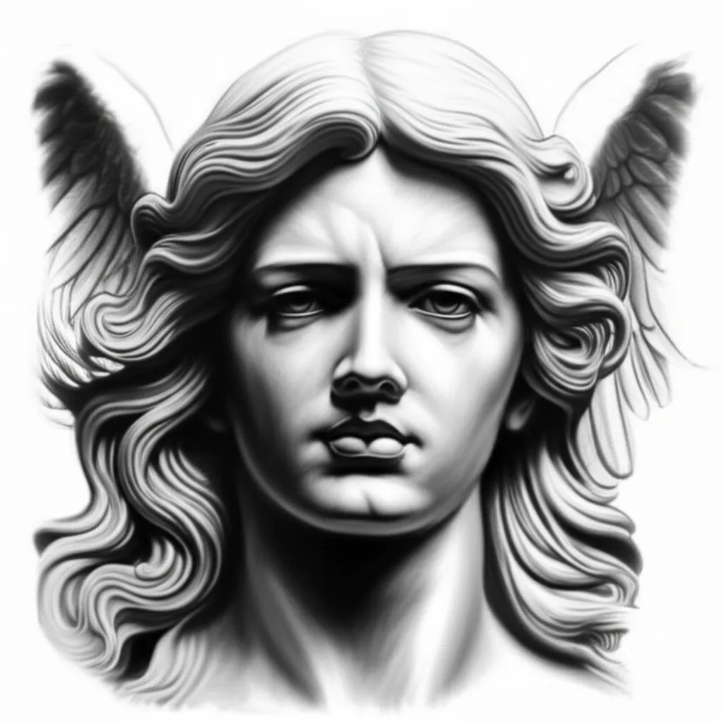 Realism Angel Tattoo Design