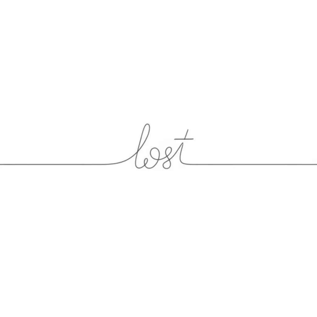 Minimalist 'Lost' Tattoo Design: Simple and Meaningful