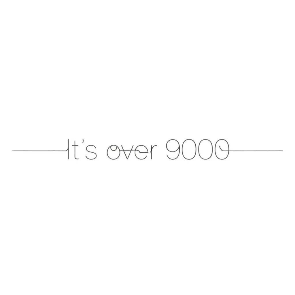 It's Over 9000 Minimalist Tattoo Design